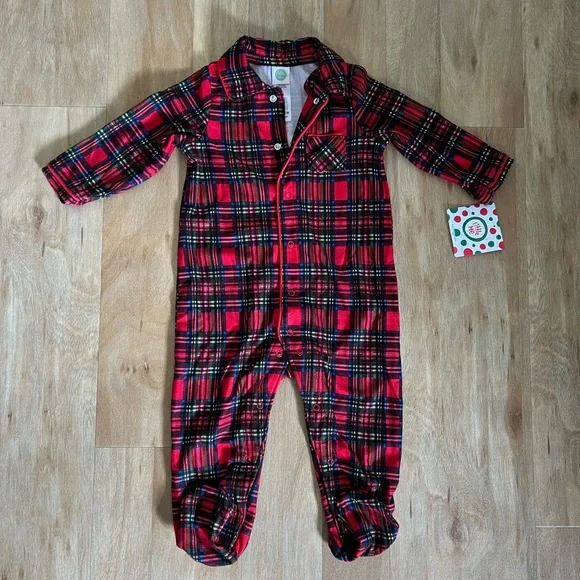 Holiday Footed Pajamas - Picture 1 of 5